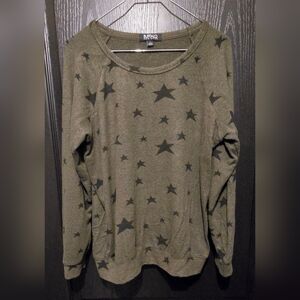 Women's Army Green Star Top